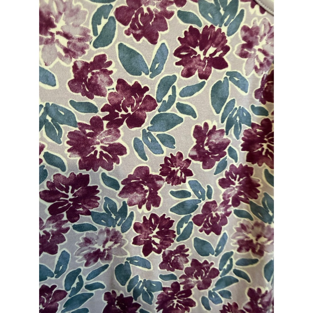 LL Bean Nightgown Womens 3X Pink Purple Floral Supima Cotton Sleep Dress Cozyy - Picture 9 of 9
